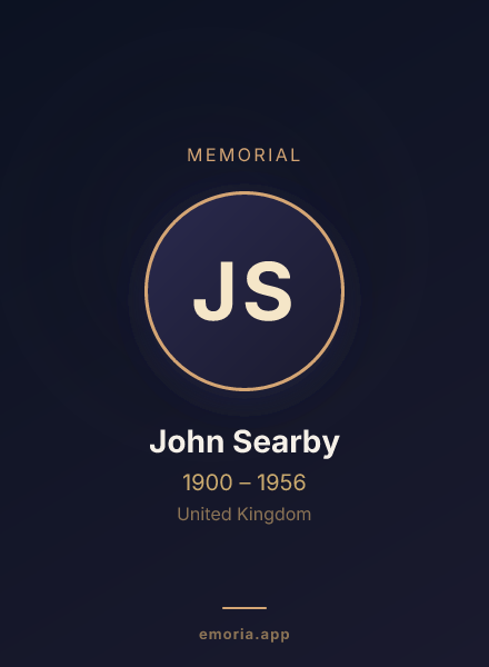 Memorial portrait of John Searby