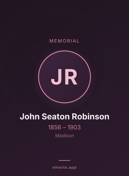 Memorial portrait of John Seaton Robinson