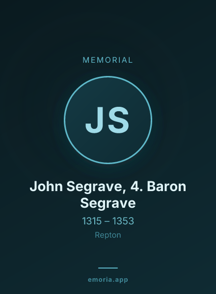 Memorial portrait of John Segrave, 4. Baron Segrave