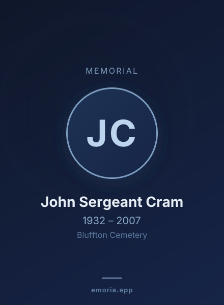 Memorial portrait of John Sergeant Cram