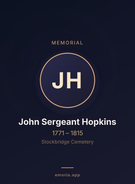 Memorial portrait of John Sergeant Hopkins