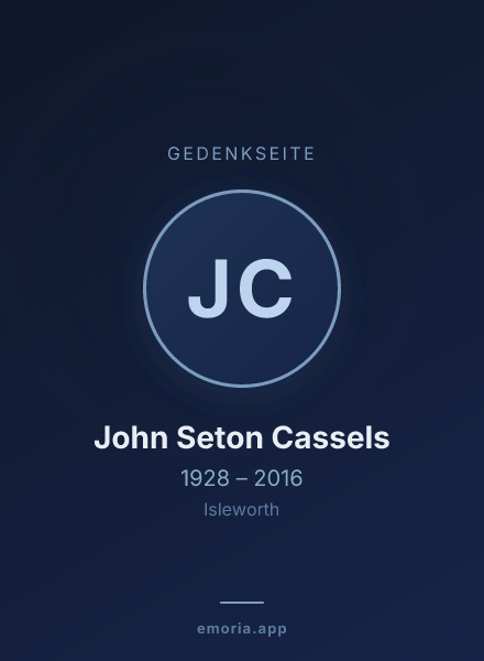 Gedenkportrait von John Seton Cassels