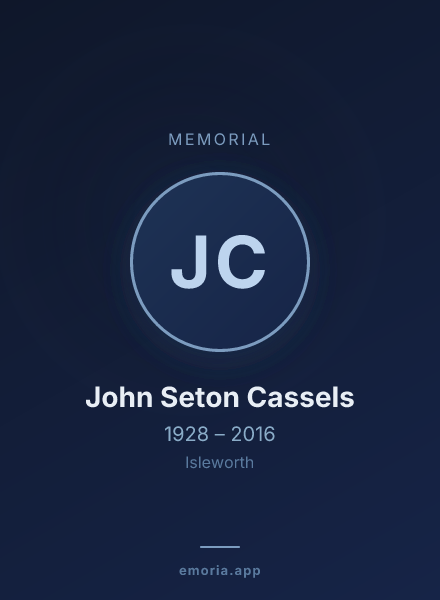 Memorial portrait of John Seton Cassels