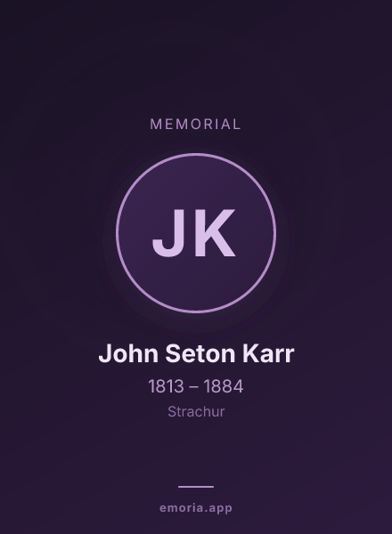 Memorial portrait of John Seton Karr
