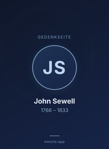 Gedenkportrait von John Sewell