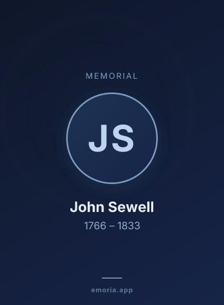 Memorial portrait of John Sewell