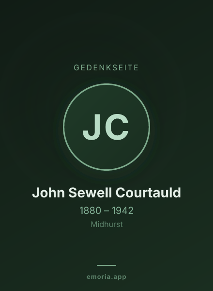 Gedenkportrait von John Sewell Courtauld