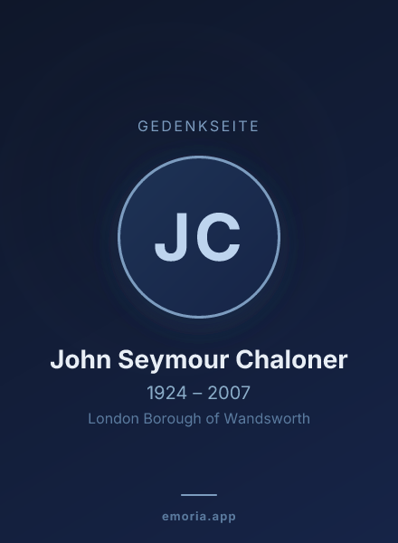 Gedenkportrait von John Seymour Chaloner