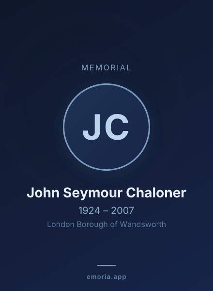 Memorial portrait of John Seymour Chaloner