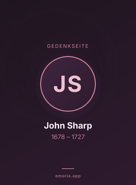Gedenkportrait von John Sharp