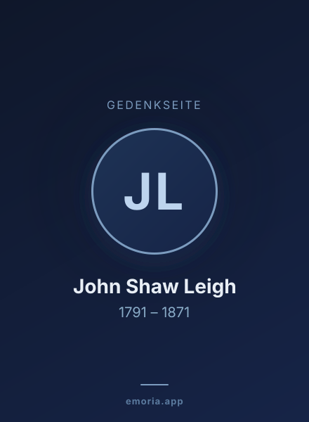 Gedenkportrait von John Shaw Leigh