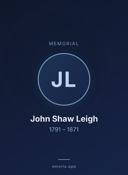 Memorial portrait of John Shaw Leigh