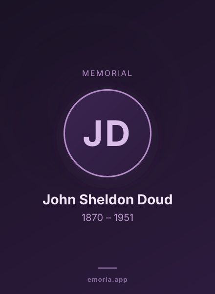 Memorial portrait of John Sheldon Doud