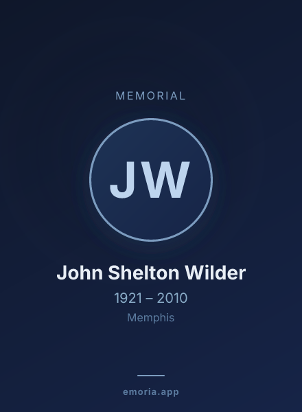 Memorial portrait of John Shelton Wilder