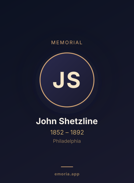 Memorial portrait of John Shetzline