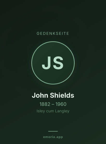 Gedenkportrait von John Shields