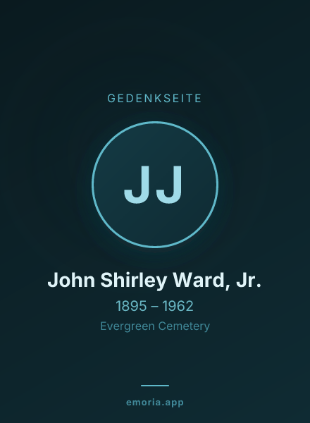 Gedenkportrait von John Shirley Ward, Jr.