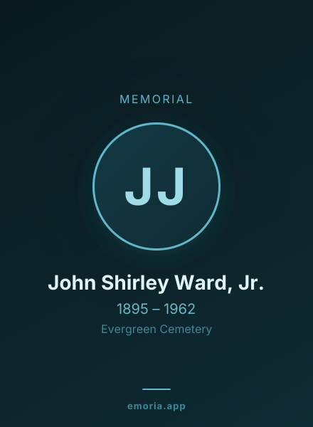 Memorial portrait of John Shirley Ward, Jr.