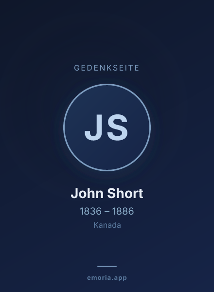 Gedenkportrait von John Short