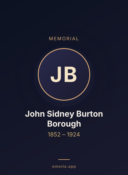 Memorial portrait of John Sidney Burton Borough