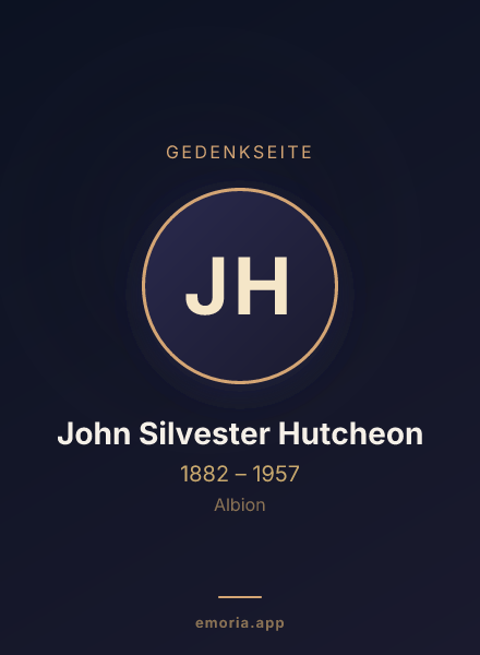 Gedenkportrait von John Silvester Hutcheon