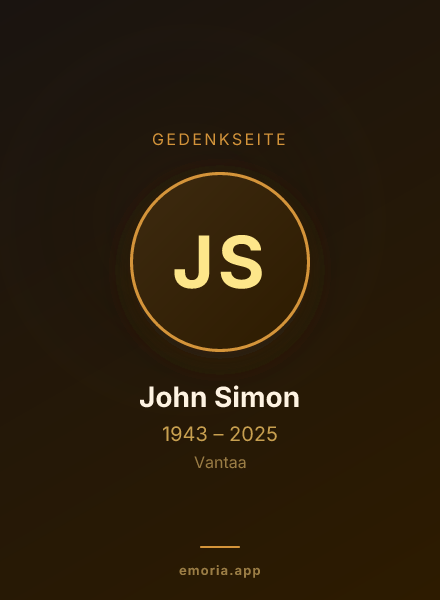 Gedenkportrait von John Simon