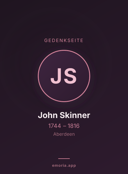 Gedenkportrait von John Skinner