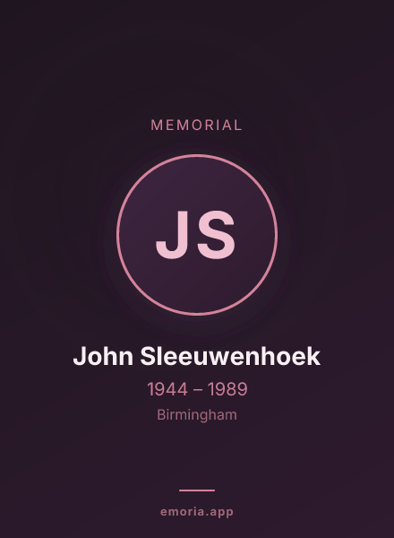 Memorial portrait of John Sleeuwenhoek