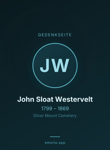 Gedenkportrait von John Sloat Westervelt