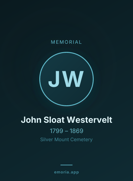 Memorial portrait of John Sloat Westervelt
