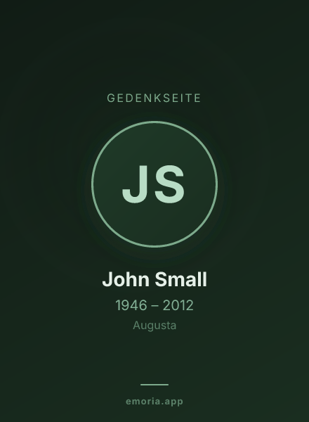 Gedenkportrait von John Small