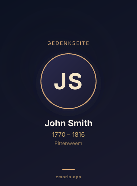Gedenkportrait von John Smith
