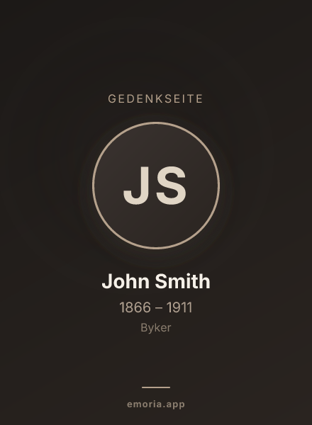 Gedenkportrait von John Smith