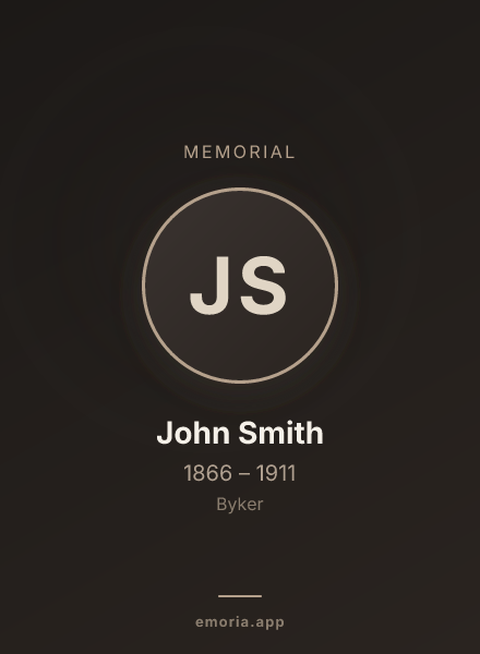 Memorial portrait of John Smith
