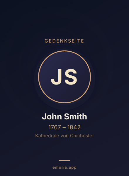 Gedenkportrait von John Smith