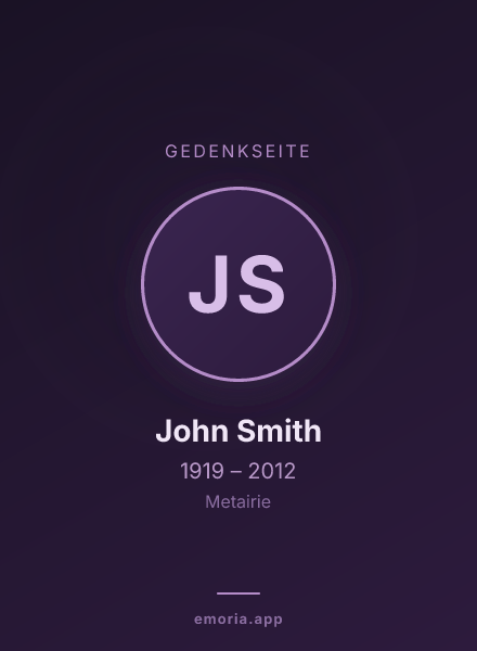 Gedenkportrait von John Smith