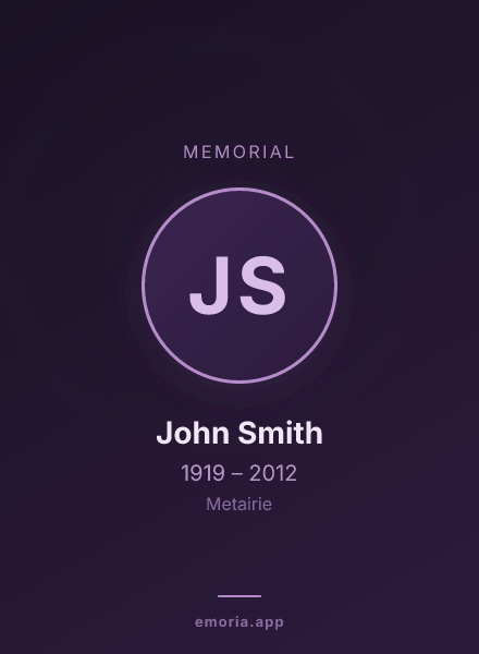Memorial portrait of John Smith