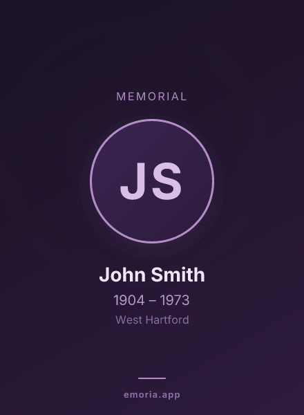 Memorial portrait of John Smith