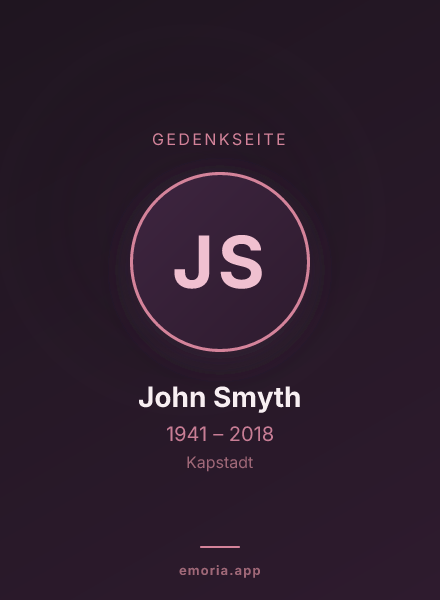 Gedenkportrait von John Smyth