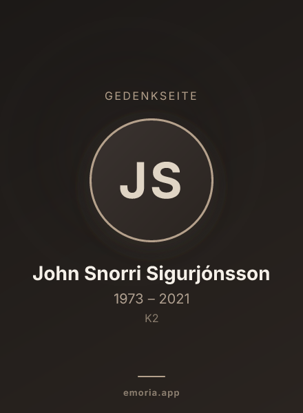 Gedenkportrait von John Snorri Sigurjónsson