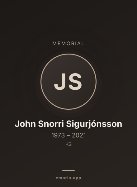 Memorial portrait of John Snorri Sigurjónsson