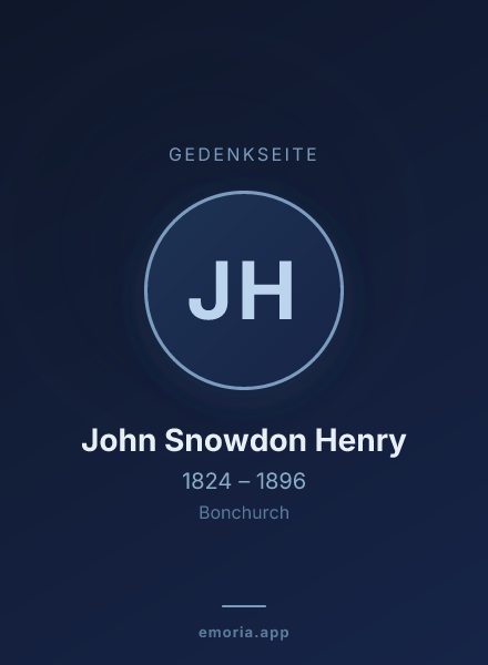 Gedenkportrait von John Snowdon Henry