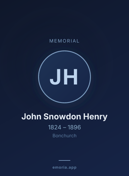 Memorial portrait of John Snowdon Henry