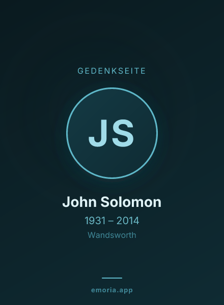 Gedenkportrait von John Solomon
