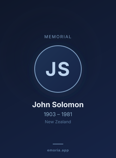 Memorial portrait of John Solomon