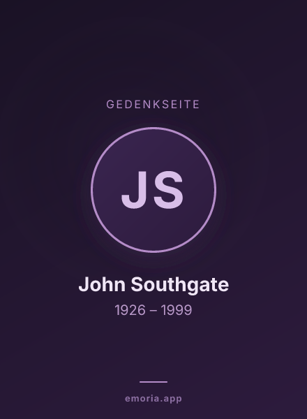 Gedenkportrait von John Southgate