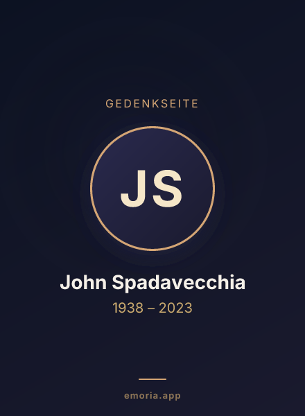 Gedenkportrait von John Spadavecchia