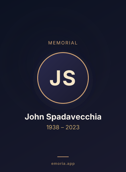 Memorial portrait of John Spadavecchia