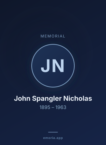 Memorial portrait of John Spangler Nicholas
