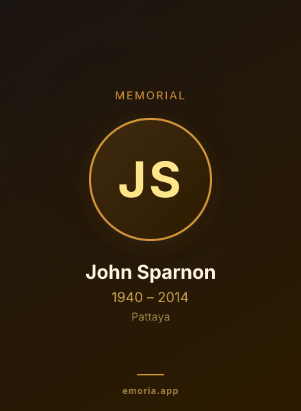 Memorial portrait of John Sparnon